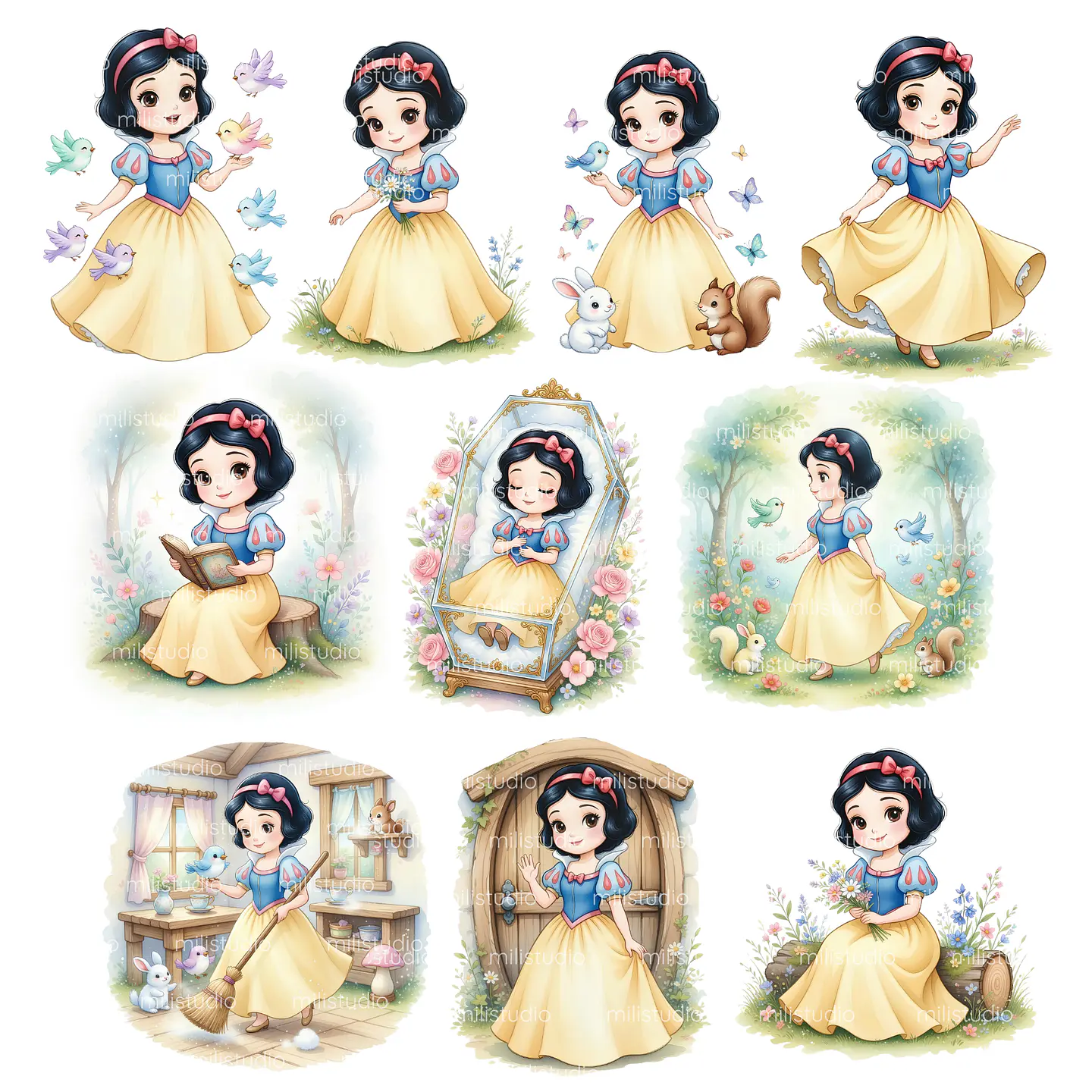 KIT DIGITAL BRANCA DE NEVE 13 7
