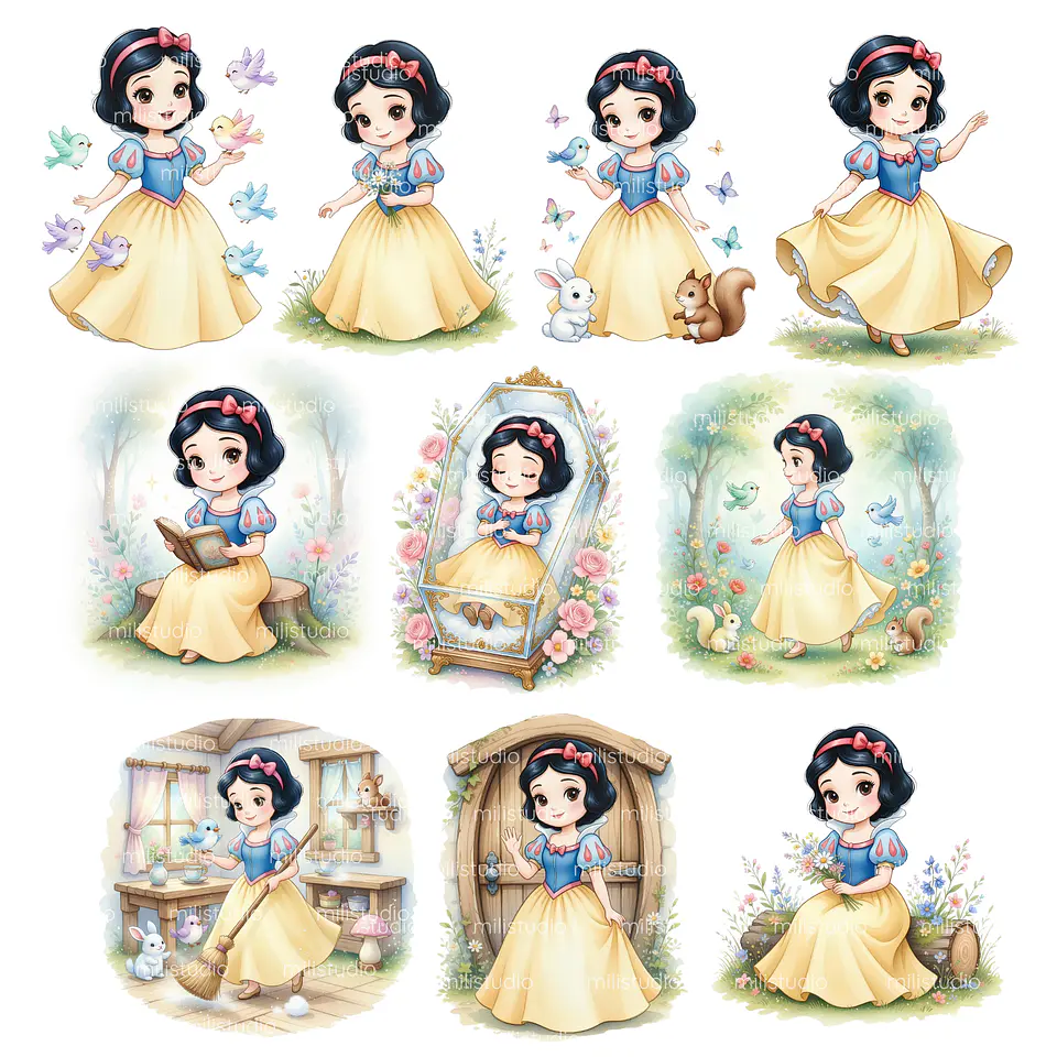 KIT DIGITAL BRANCA DE NEVE 13 7