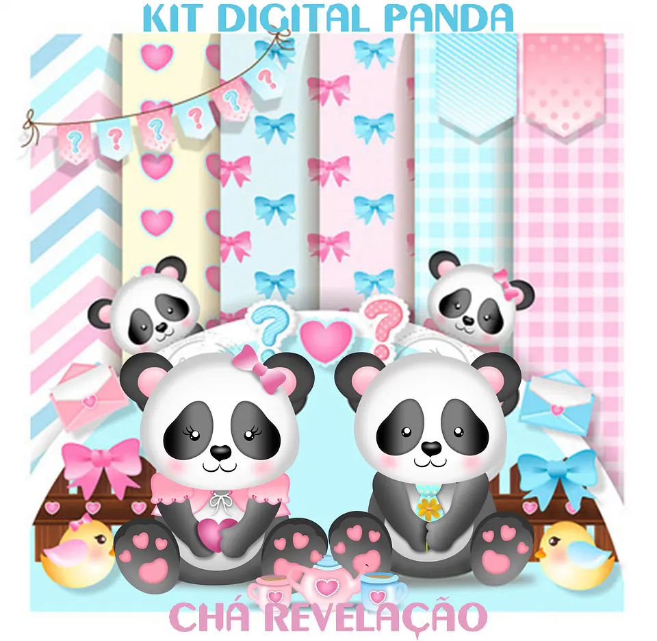 KIT DIGITAL  CHÁ REVELAÇÃO PANDA 01 1