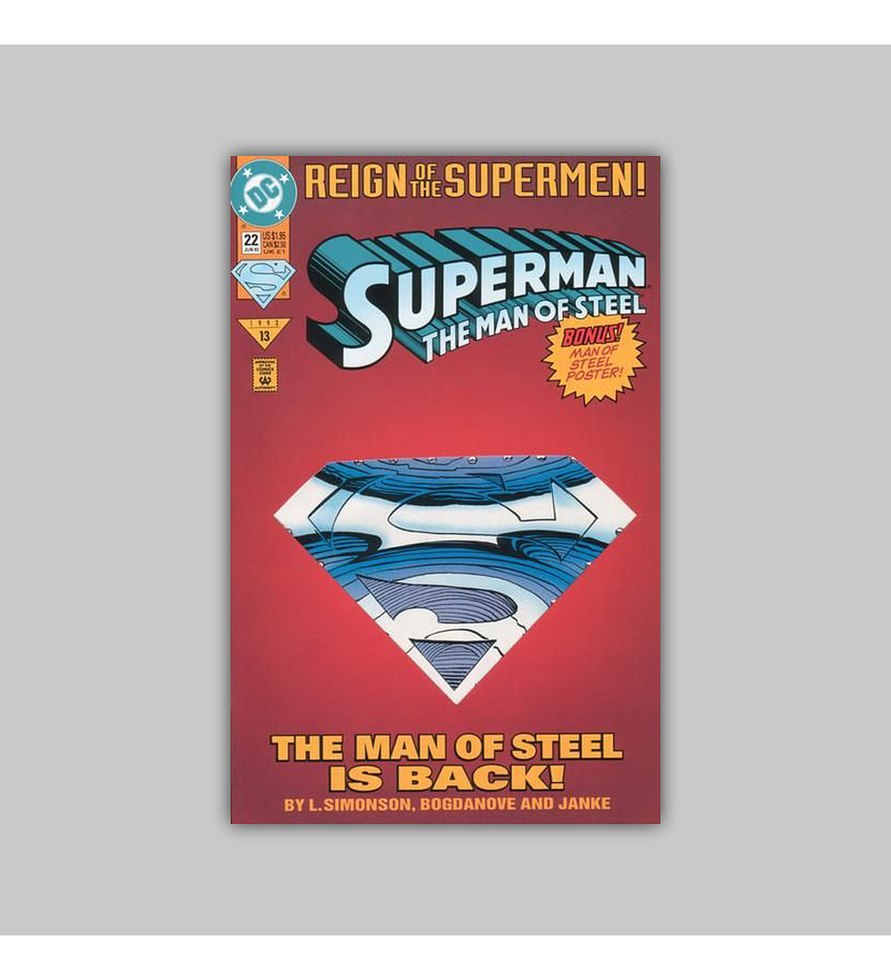 Superman: The Man of Steel 22 Die-Cut 1993
