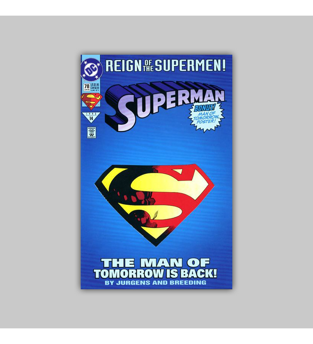 Superman (Vol. 2) 78 Die-Cut 1993