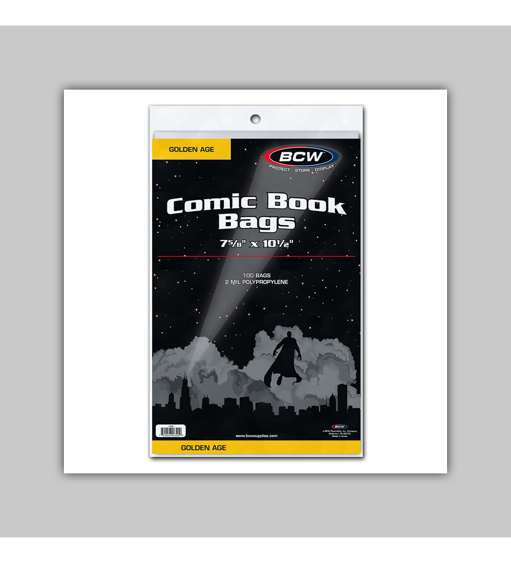 Golden Comic Book Bags (100)
