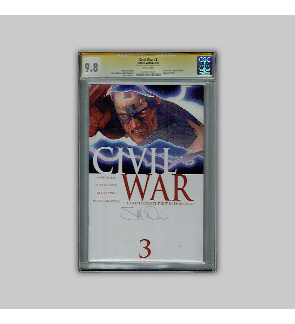 Civil War 3 CGC 9.8 Signature 2006