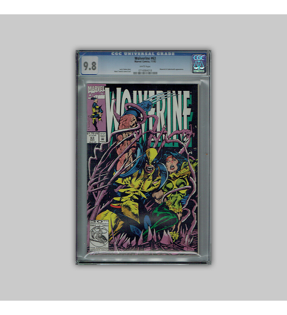 Wolverine 63 CGC 9.8 1992