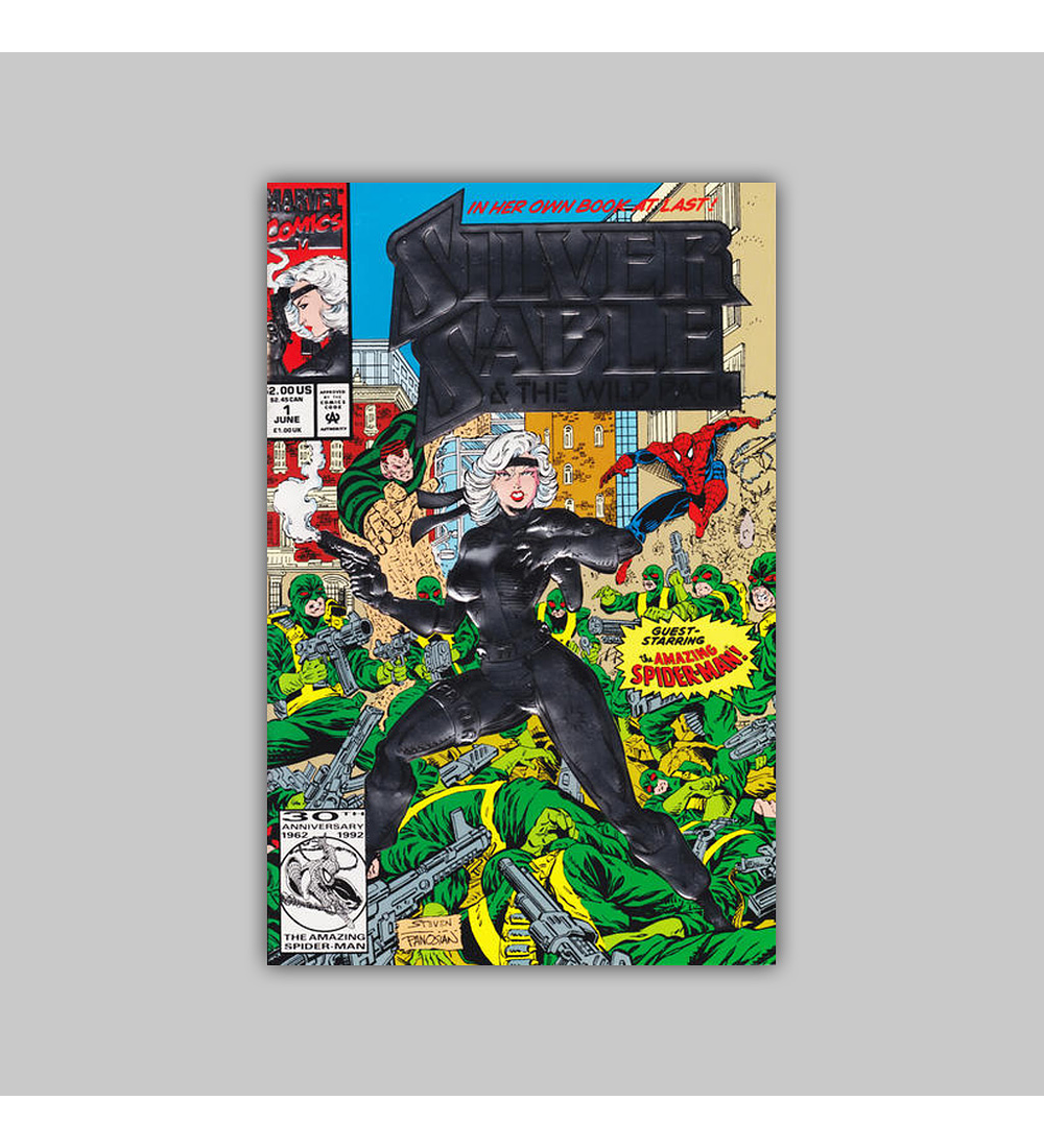 Silver Sable & the Wild Pack 1 Foil 1992