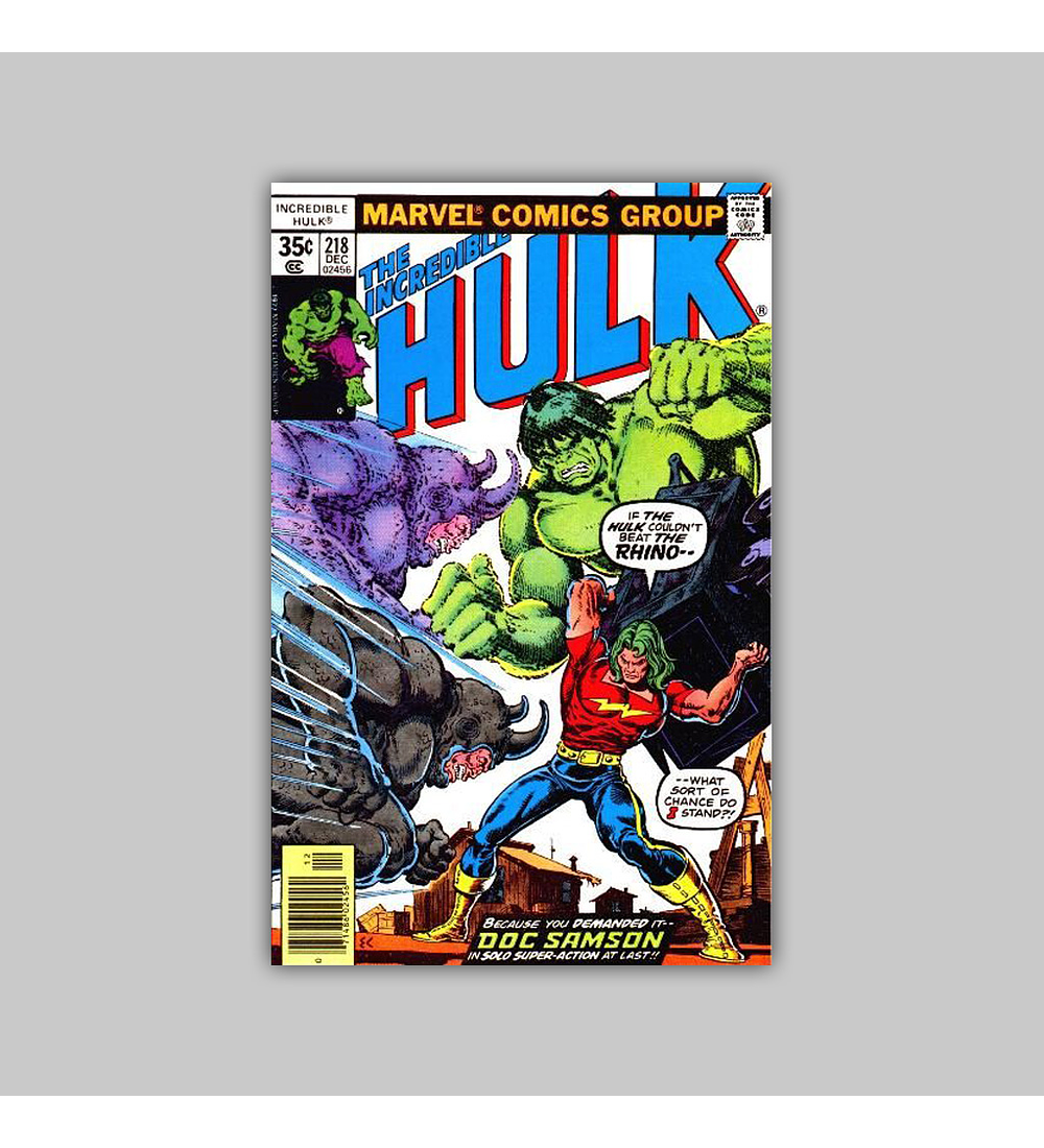 Incredible Hulk 218 FN (6.0) 1977