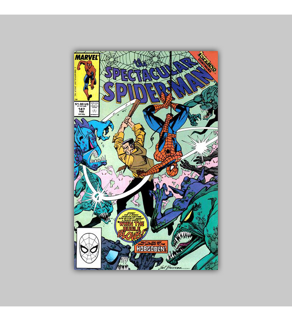 Peter Parker, the Spectacular Spider-Man 147 VF (8.0) 1989