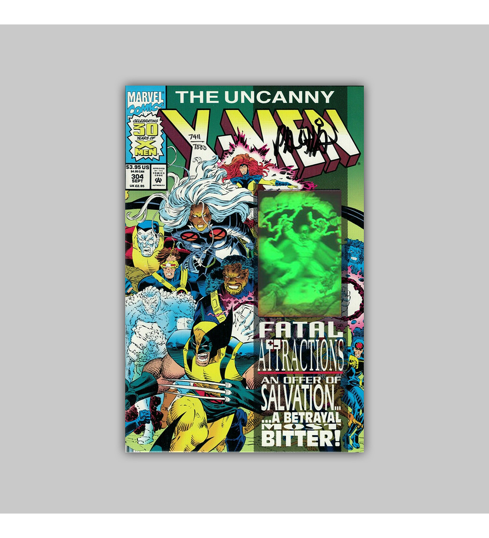 Uncanny X-Men 304 Hologram Signed 1993