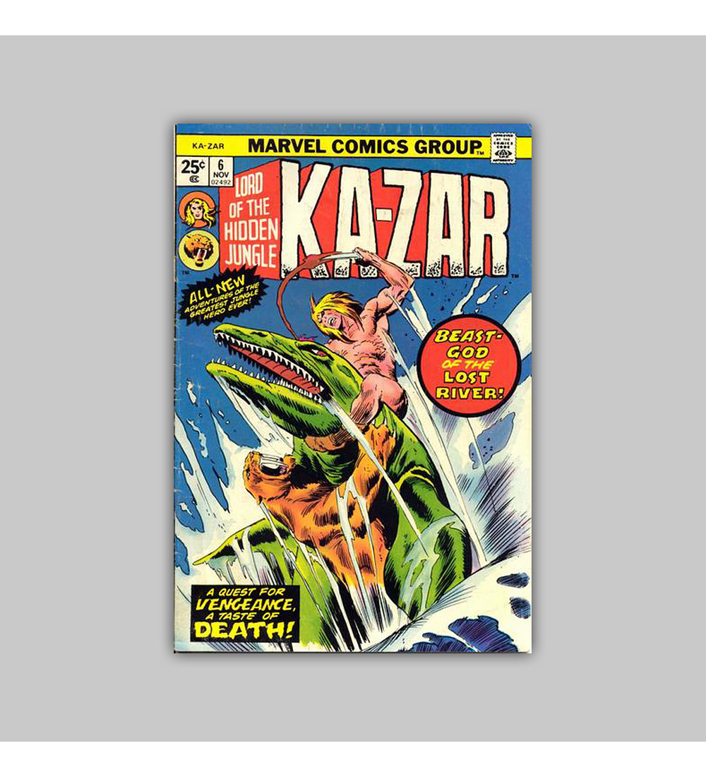 Ka-Zar 6 VF (8.0) 1974