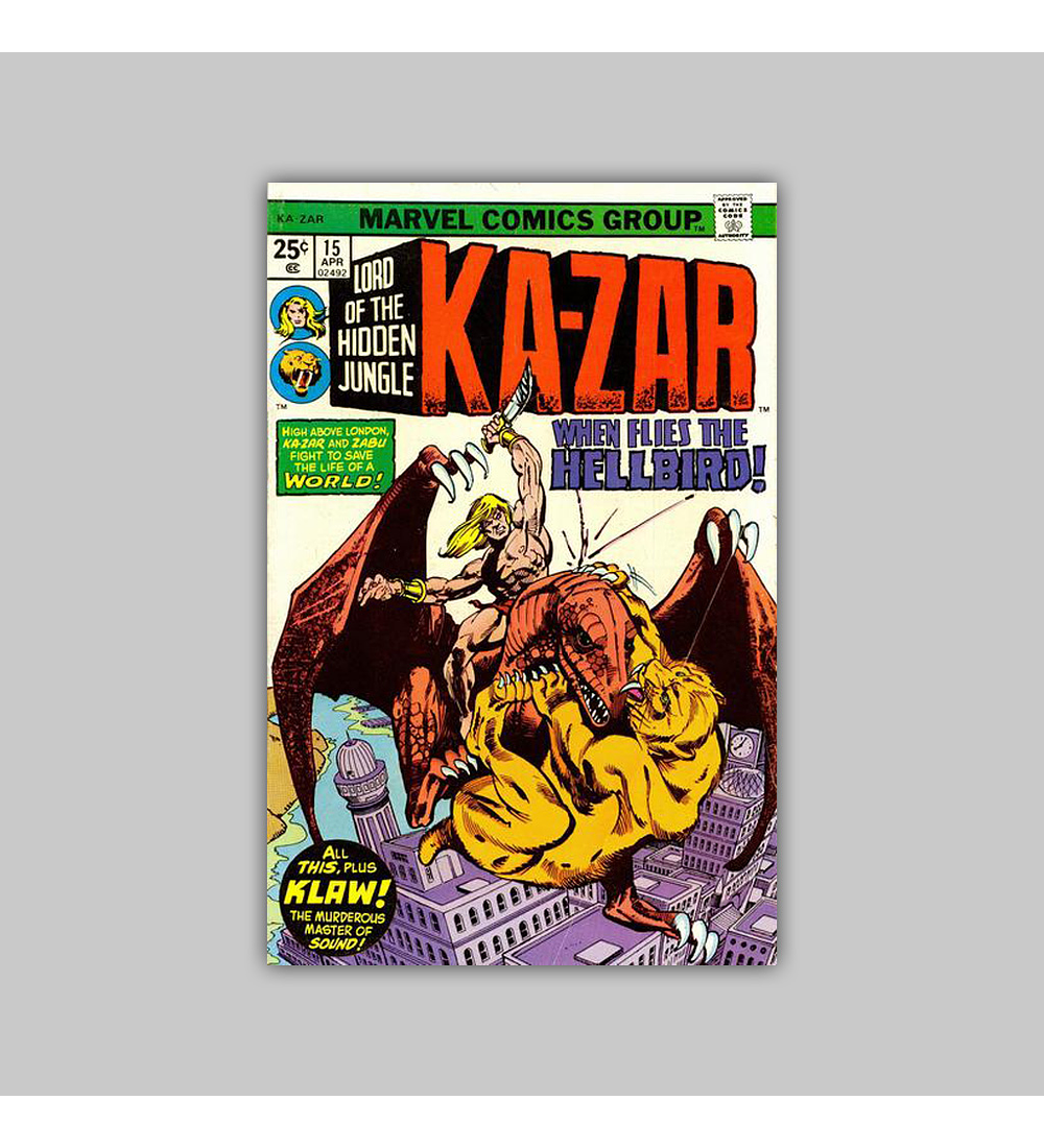 Ka-Zar 15 VF (8.0) 1976