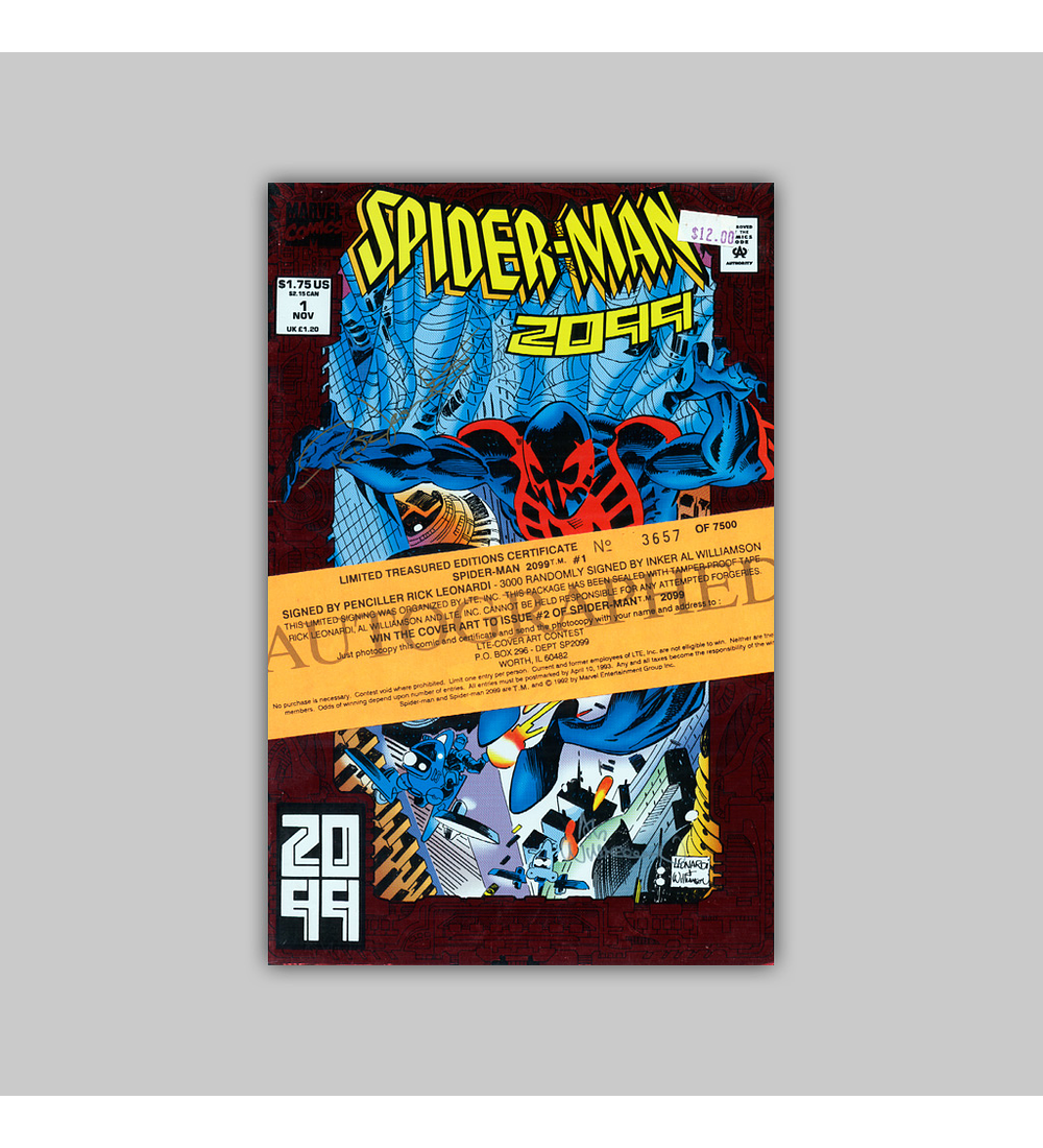Spider-Man 2099 1 Signed 1992
