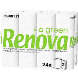 Papel Higiénico Folha Dupla 16m Renova Green (24 rolos)