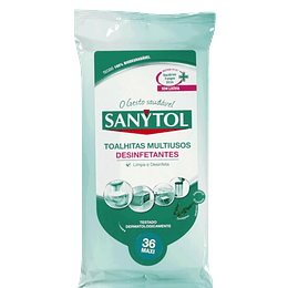 Sanytol Toalhitas Multiusos Desinfetantes - 36 unidades