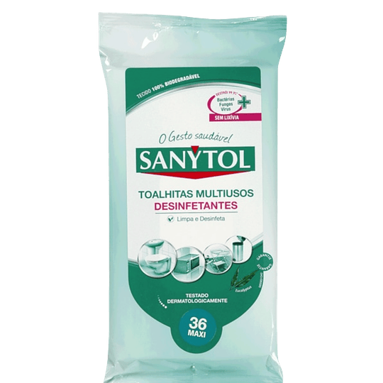 Sanytol Toalhitas Multiusos Desinfetantes - 36 unidades