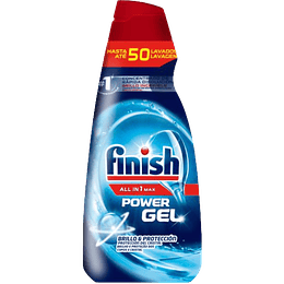 Finish Power Gel Detergente MLL All in One - 50 Lavagens