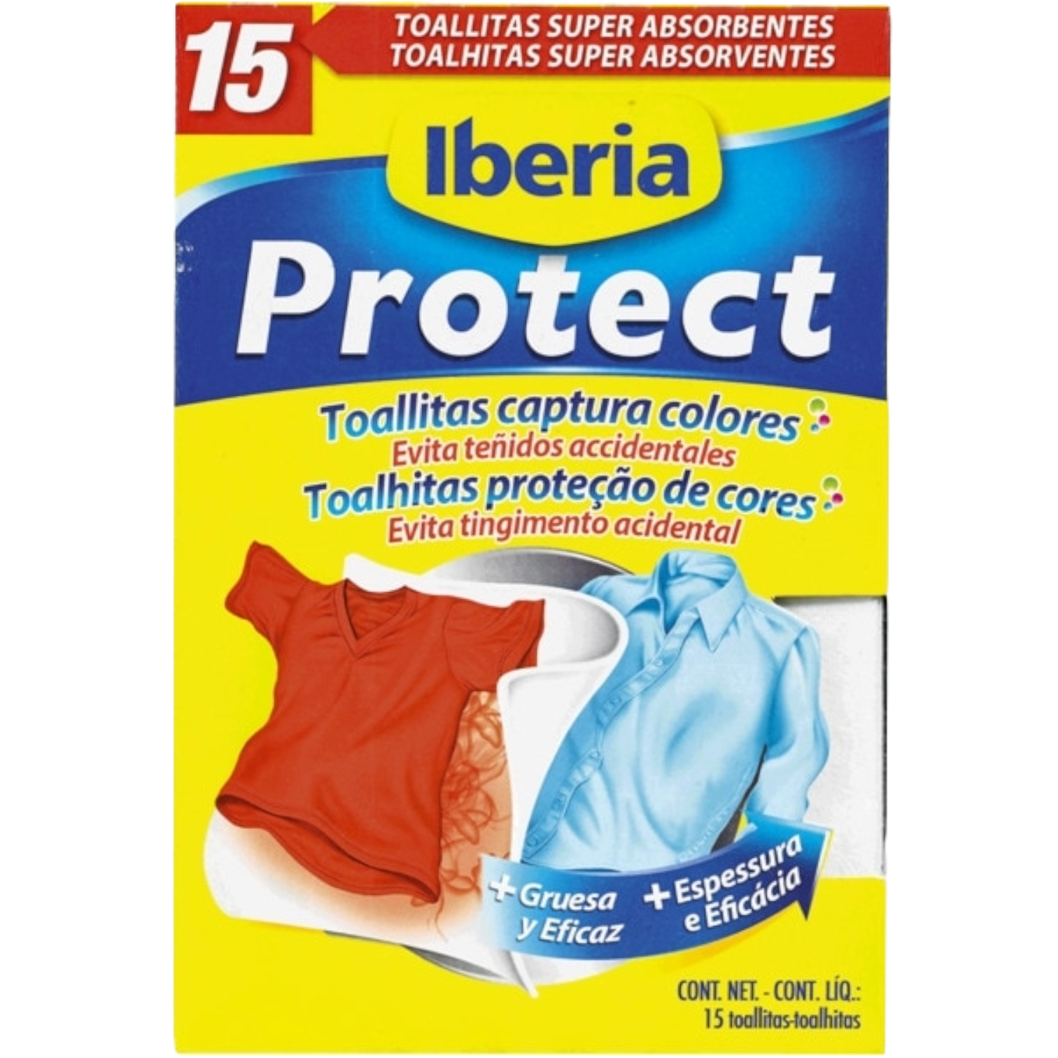 Iberia Protect 15 Toalhitas de Proteção de Cores