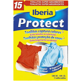 Iberia Protect 15 Toalhitas de Proteção de Cores