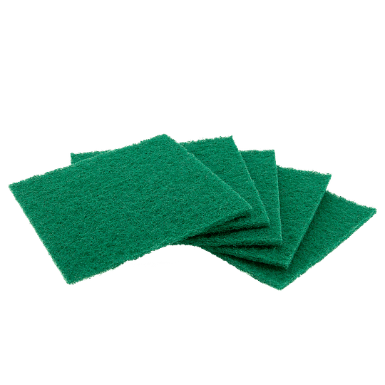 Esfregão Verde Cortado 15 x 13 cm - Conjunto de 5