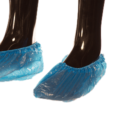 Cobre Sapatos de Polietileno Azul - 100 Unidades
