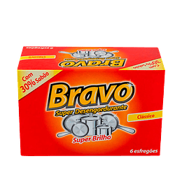 Bravo Esfregão Regular - 6 Unidades