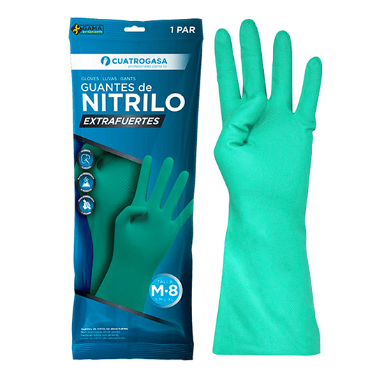 Luvas Nitrilo Flocado Extra Forte - Par