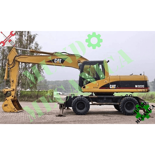 Manual Taller excavadora con ruedas Caterpillar Cat M322C