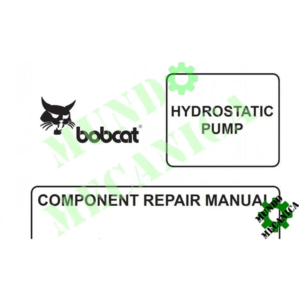 Manual Taller componentes de la bomba hidrostática Bobcat