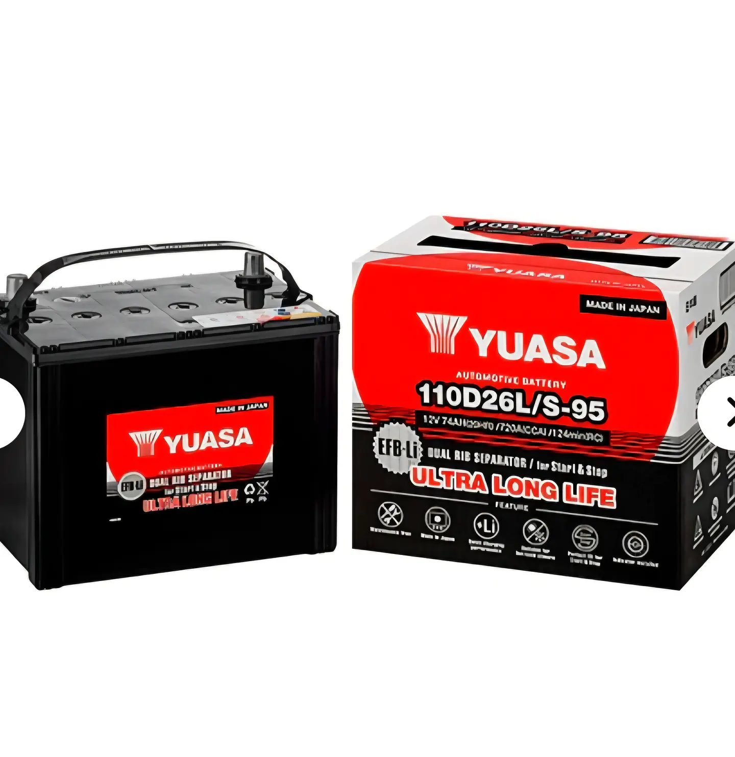 Batería de Auto Y Camioneta Yuasa S-95 / 110D26L Start & Stop 2
