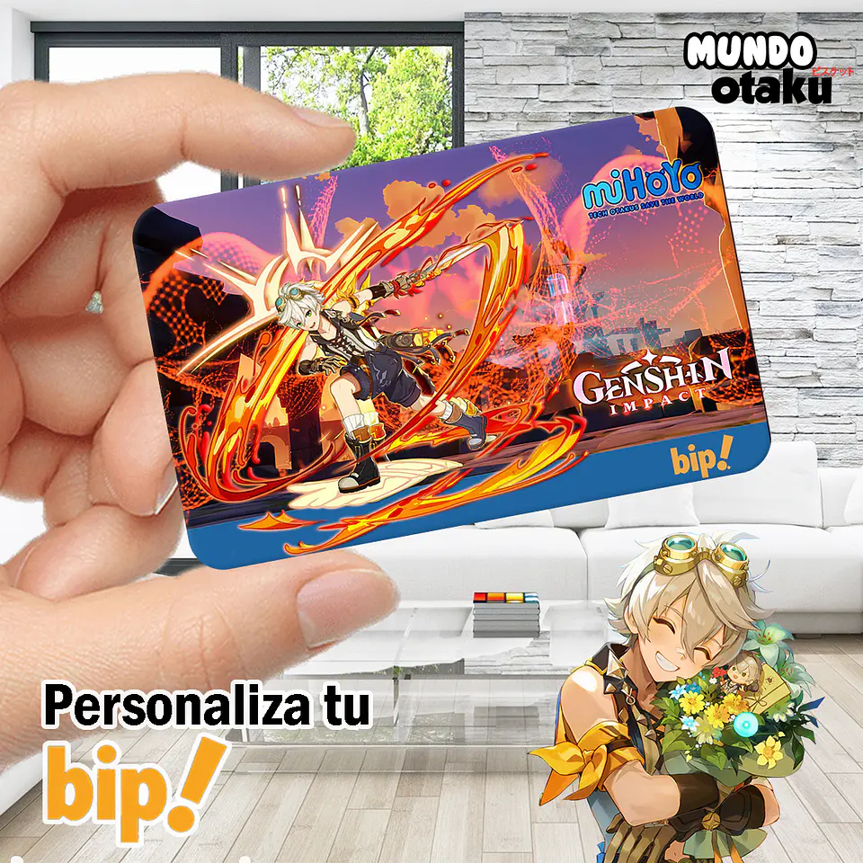 Sticker Tarjeta Bip! - Genshin Impact 1