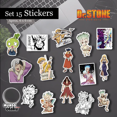 Set 15 Stickers  - Dr Stone