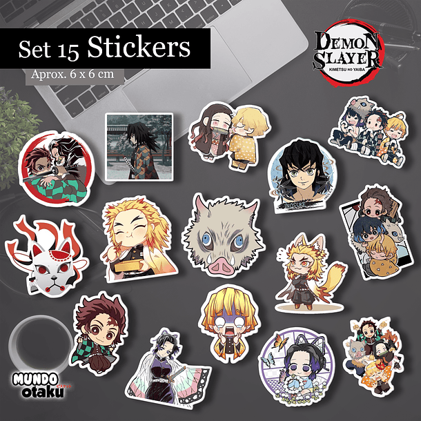 Set 15 Stickers  - Kimetsu no Yaiba 1