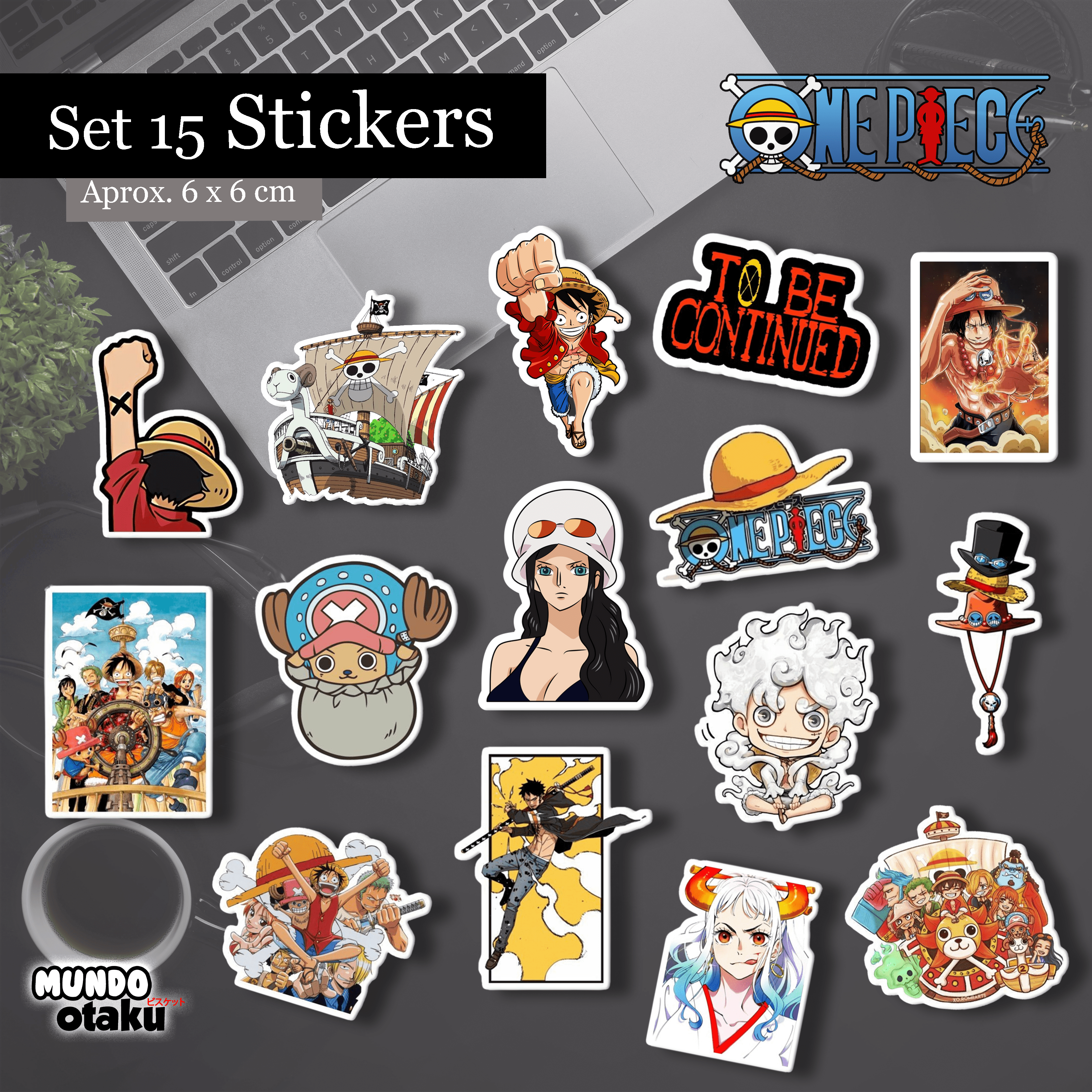 One Piece Keyboard Sticker Set 15 Stickers - One Piece