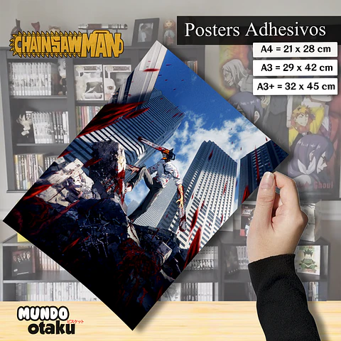 Póster Adhesivo - Chainsaw Man