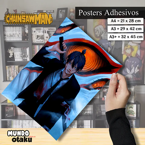 Póster Adhesivo - Chainsaw Man