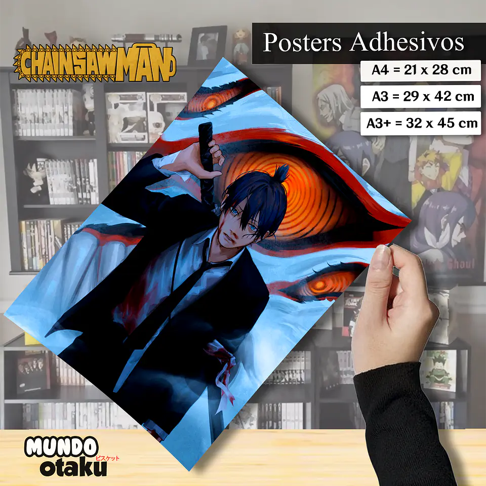 Póster Adhesivo - Chainsaw Man 1