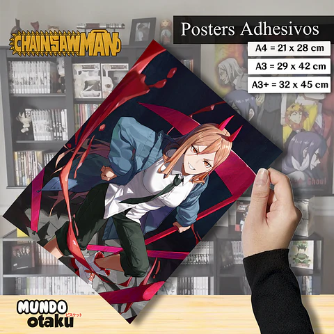 Póster Adhesivo - Chainsaw Man