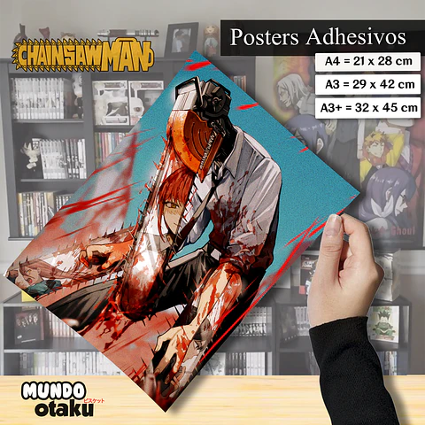 Póster Adhesivo - Chainsaw Man