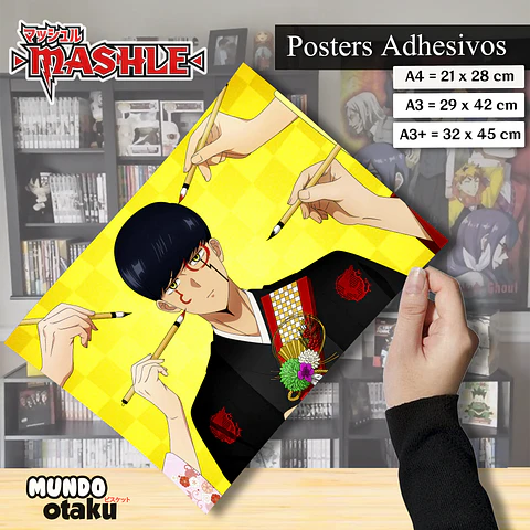 Póster Adhesivo - Mashle