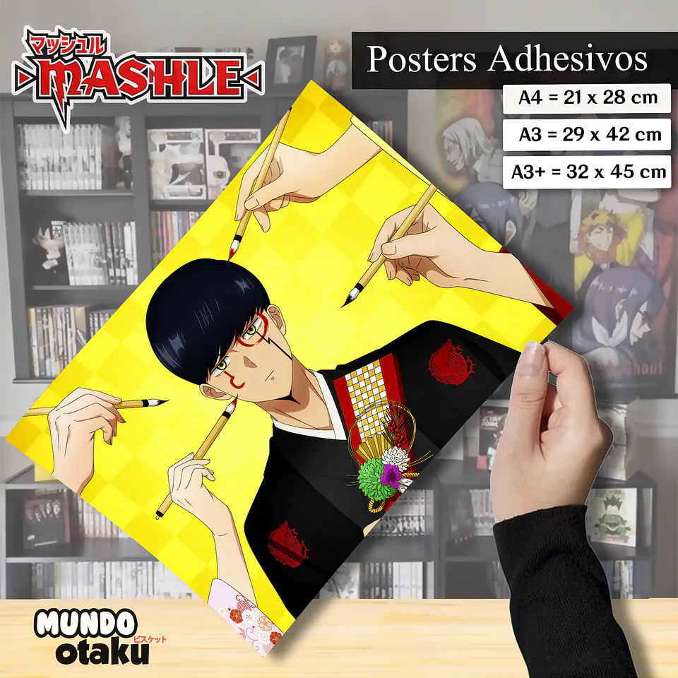 Póster Adhesivo - Mashle 1