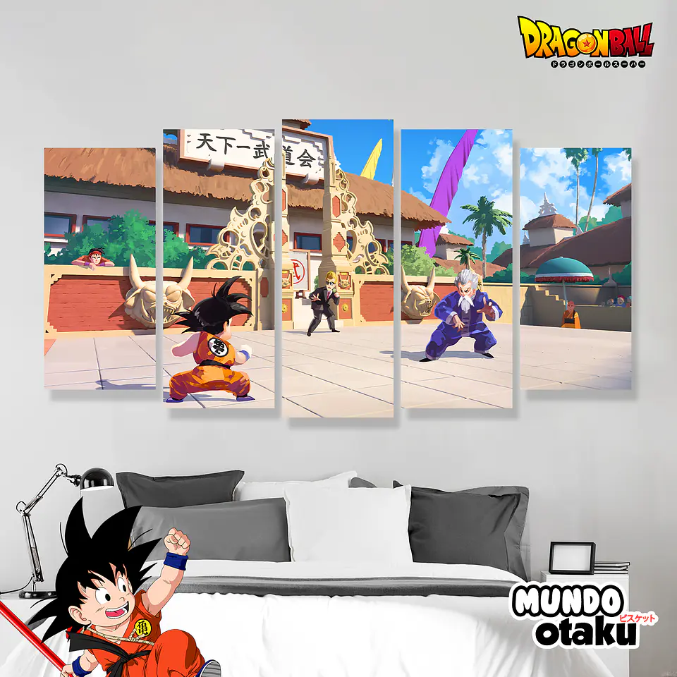 Cuadro Bastidor 5 piezas - Dragon Ball 1