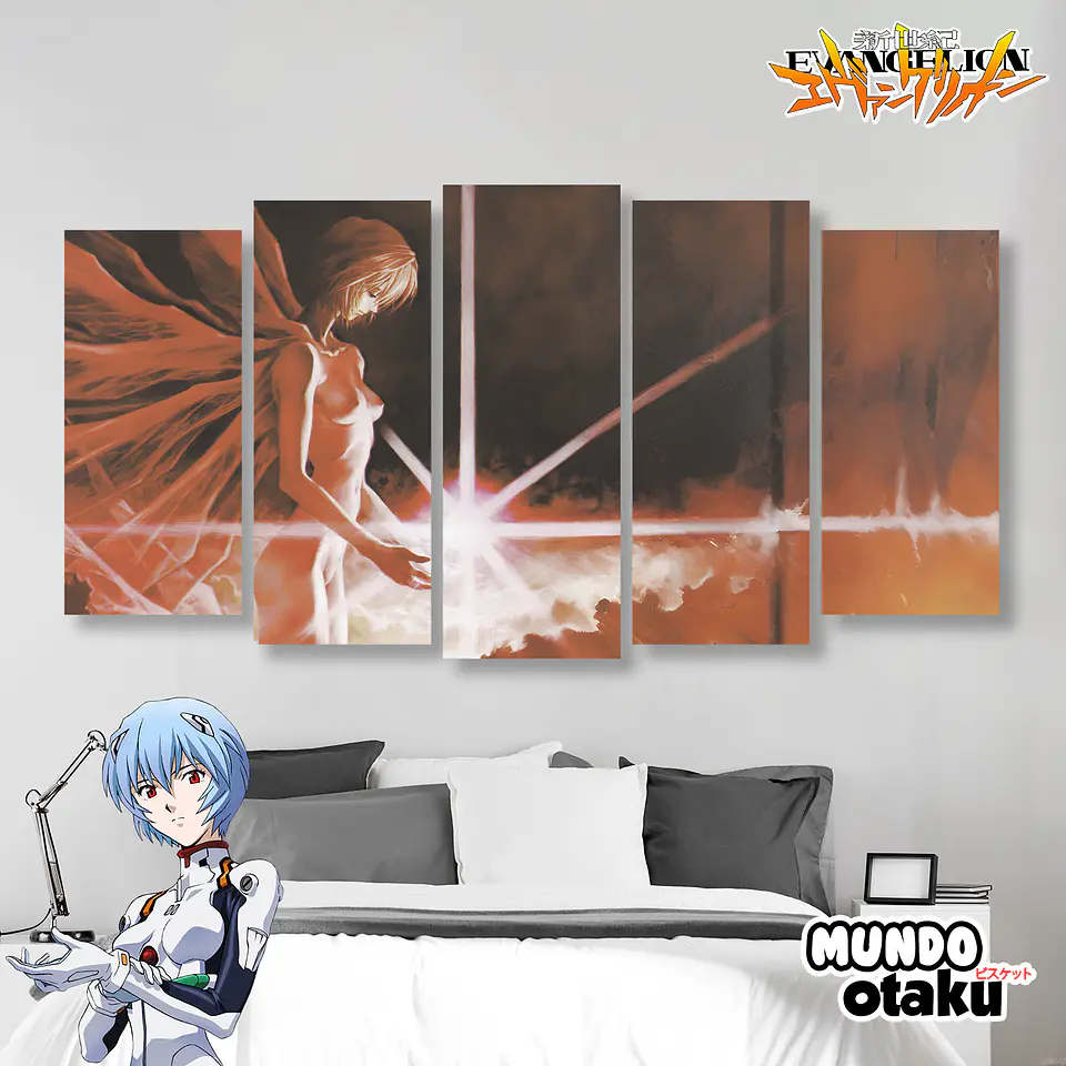 Cuadro Bastidor 5 piezas - Neon Genesis Evangelion 1