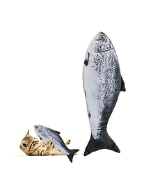 Pez salmon grande con catnip (hierba gatera)