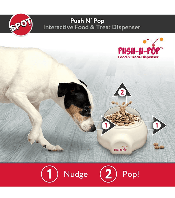 Push N' Pop – Dispensador de comida para perros interactivo