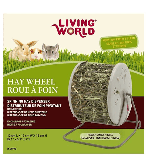 Living World Dispensador Heno Giratorio Conejo Cuy