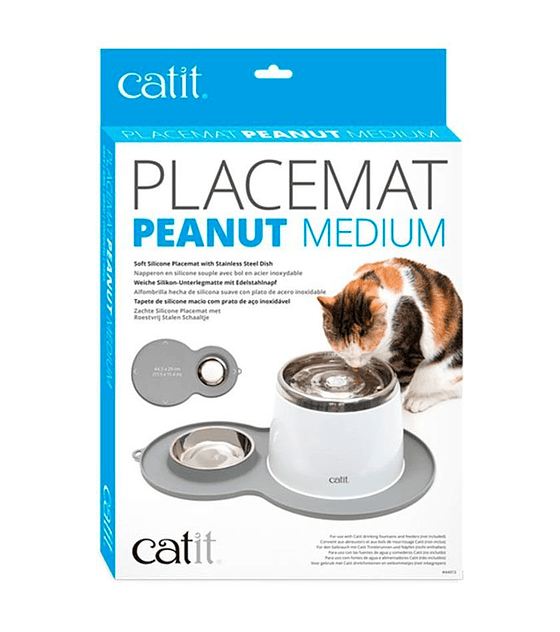 Cat It Duo Plato y alfombrilla para fuentes de gato