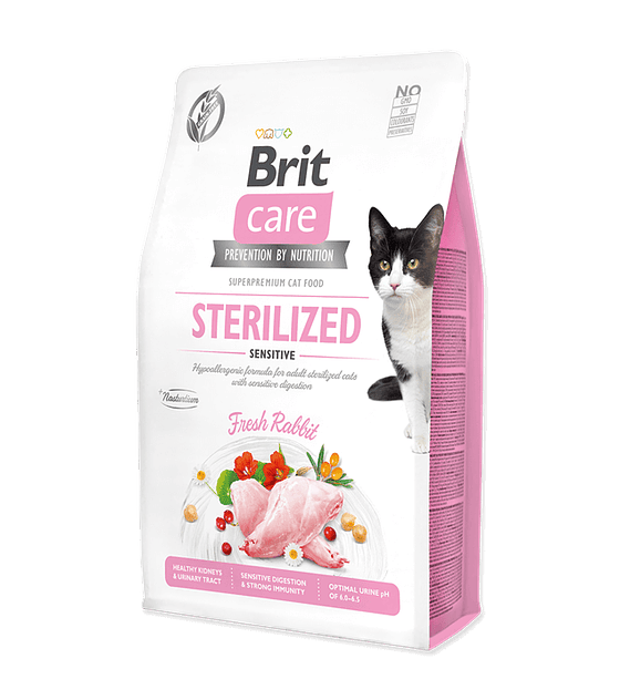 Brit Care Cat Grain-Free Sterilized Sensitive Fresh & Rabbit 2kg