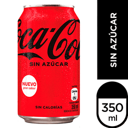 Coca Cola sin azúcar 350 ml  lata