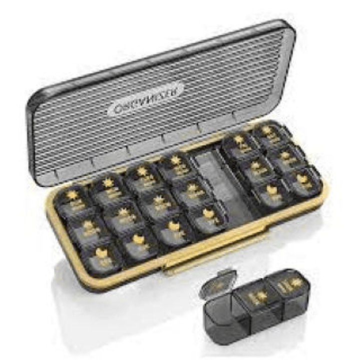 Pastillero semanal tres tiempos premium.