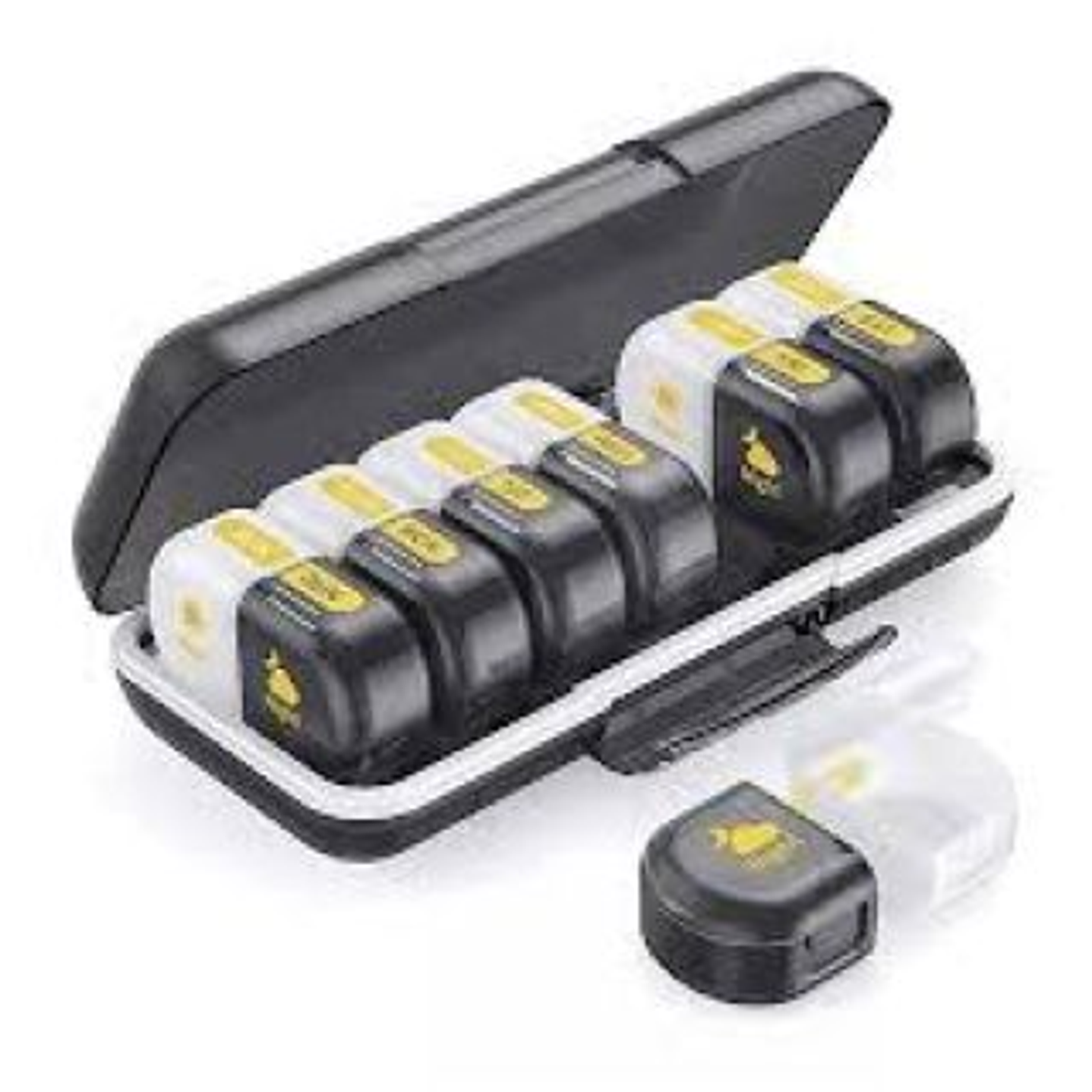 Caja organizadora de medicamentos dos  tiempos.