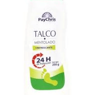 Talco mentolado refrescante.